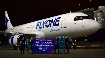 FLYONE a dat startul zborurilor către/din Sankt Petersburg!